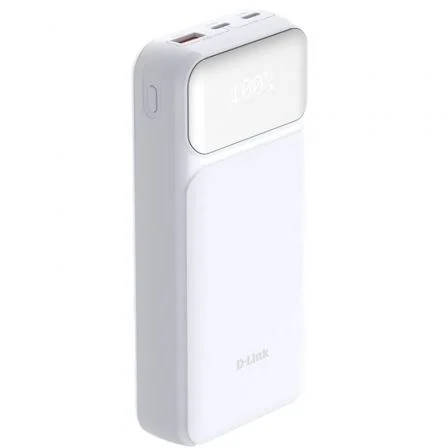 D-Link Power Bank 20000 mAh Batería Externa Portátil DPP-201 Carga Rápida 65W PD/QC, 3 Puertos (USB-C y USB-A), Pantalla LED, Blanco D-Link Power Bank 20000 mAh Batería Externa Portátil DPP-201 Carga Rápida 65W PD/QC, 3 Puertos (USB-C y USB-A), Pantalla LED, Blanco